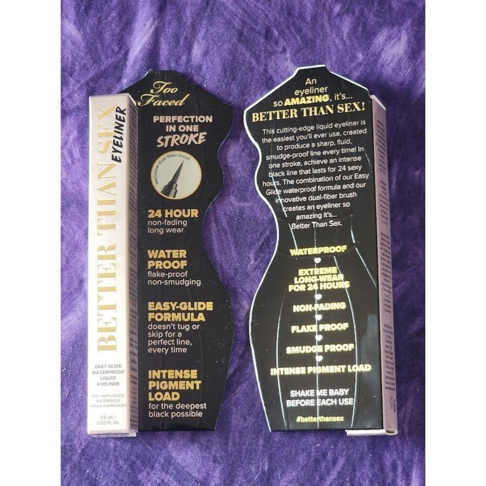 Too Faced Better Than Sex Waterproof 24HR Liquid Eyeliner Pen Deepest Black NIB